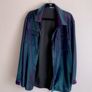 Iridescent button up shirt